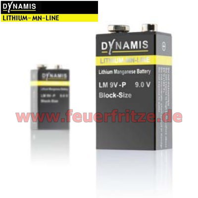 Dynamis 9V-Lithium-Mangan-Batterie 1300mAh