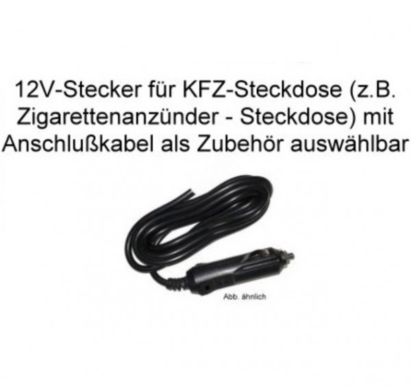 12V Stecker mit Kabel für KFZ-Steckdose