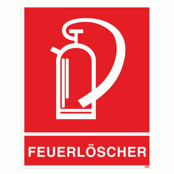 Brandschutzzeichen Kombi-Schild Feuerlöscher Folie 200x250mm